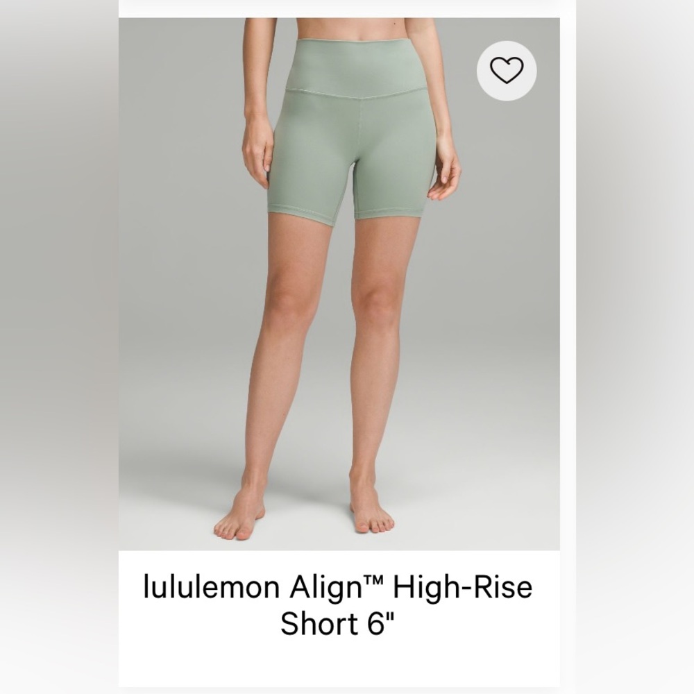 Lululemon Align Shorts 6” Palm Court